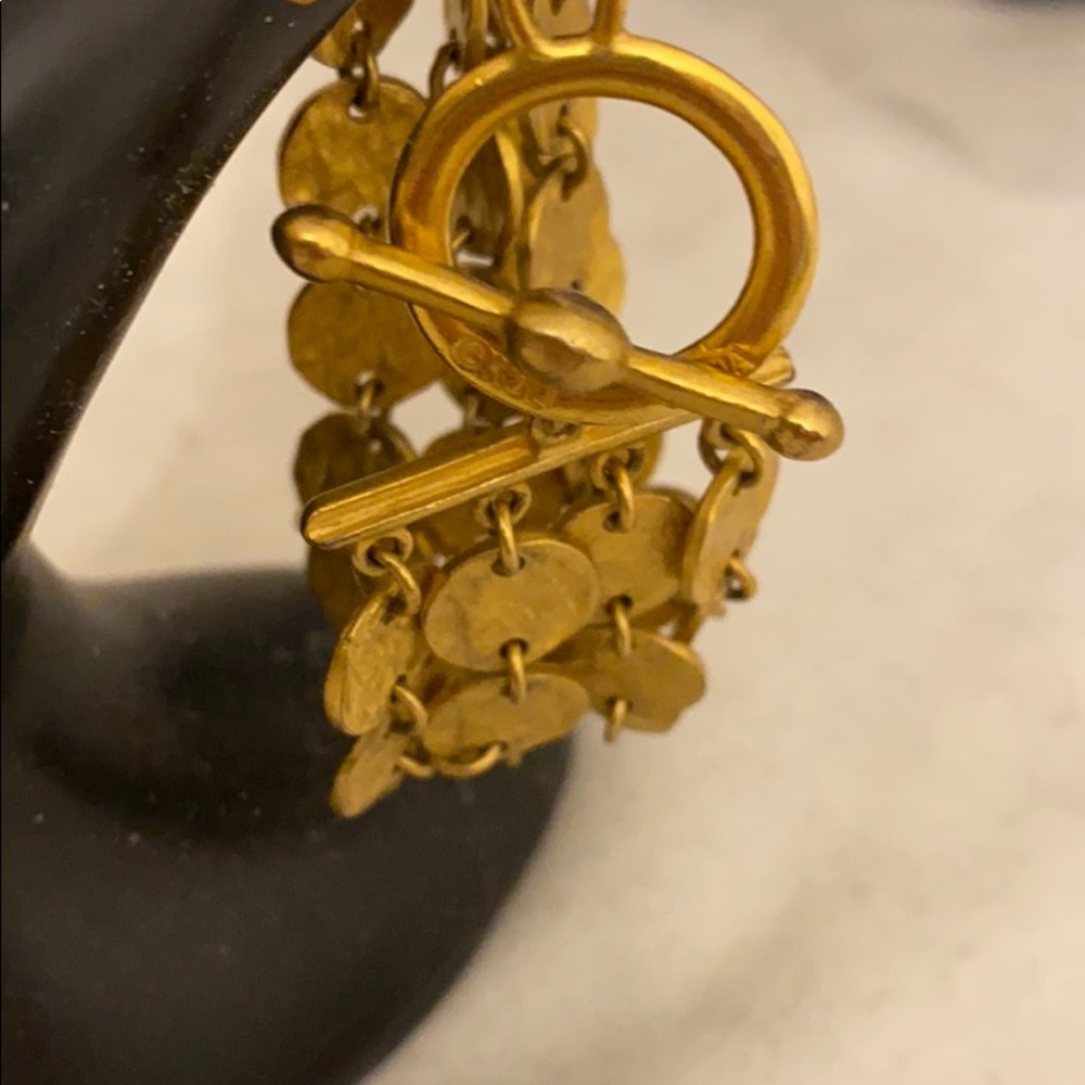 Vintage KJL gold tone bracelet with toggle - Picture 2 of 5
